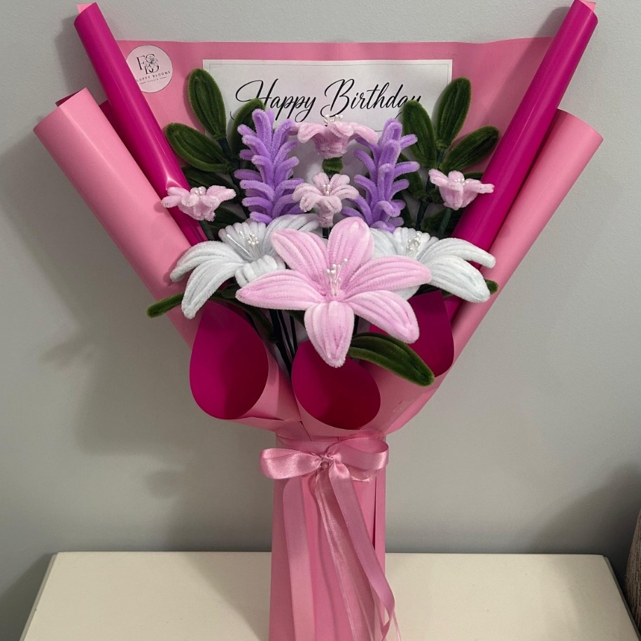 Pembe Happy Birthday Buketi - Görsel 2